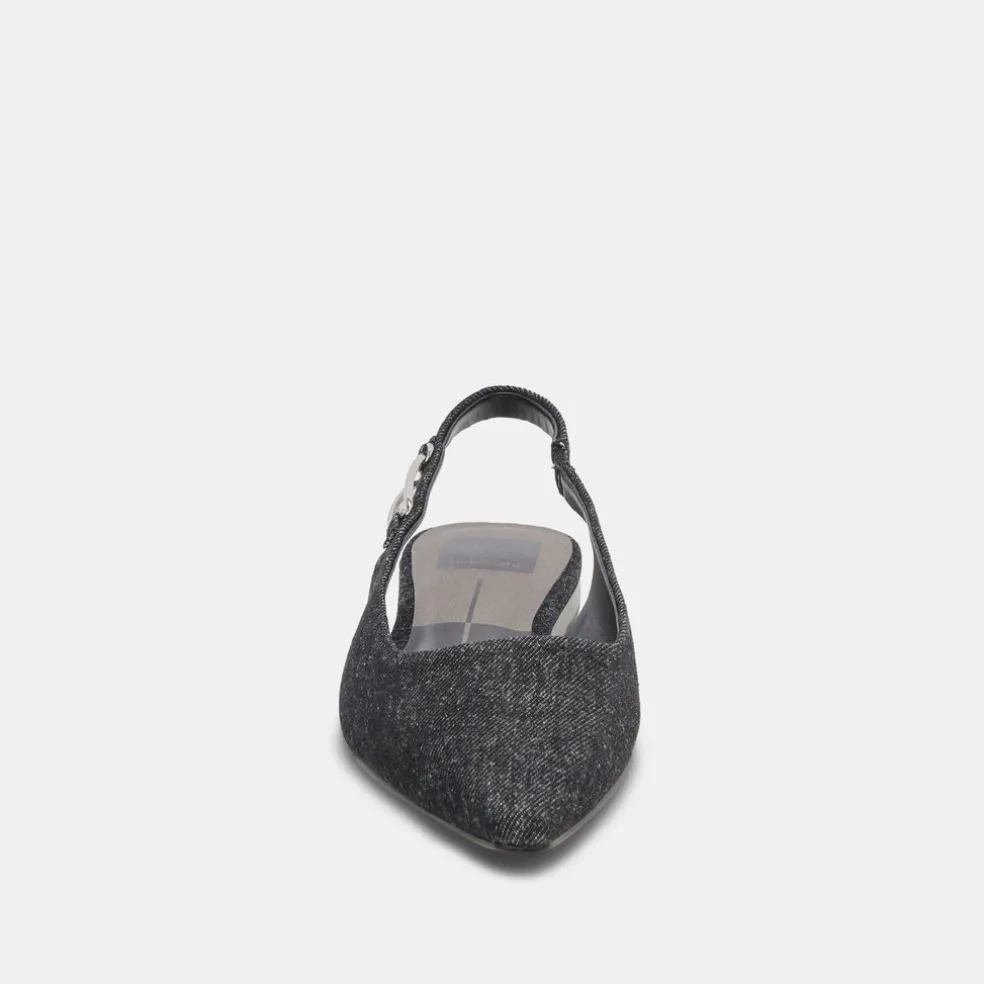 Elley Flats Carbon Denim
