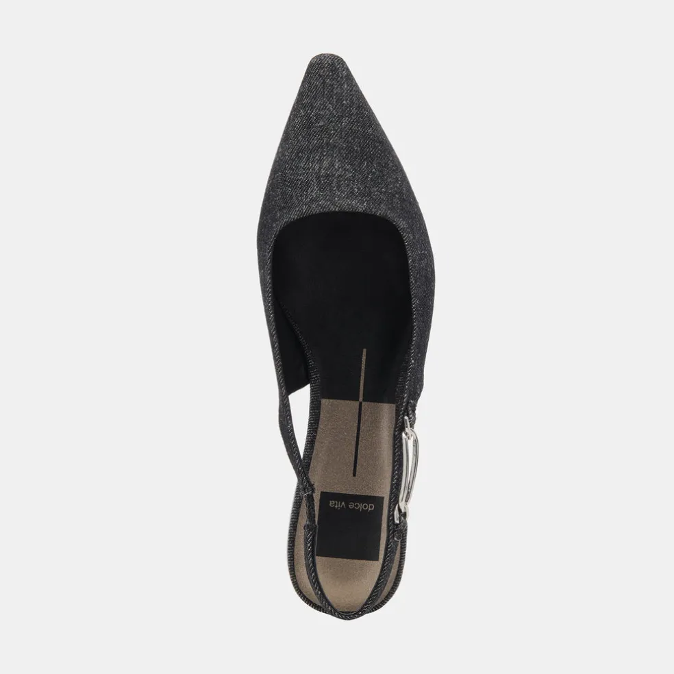 Elley Flats Carbon Denim