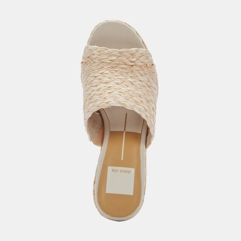 Elora Heels Lt Natural Raffia
