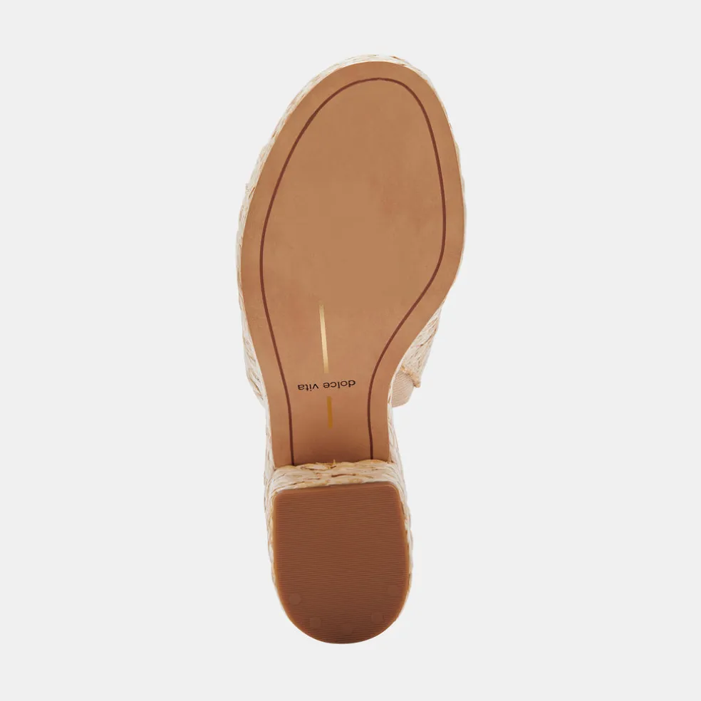 Elora Heels Lt Natural Raffia