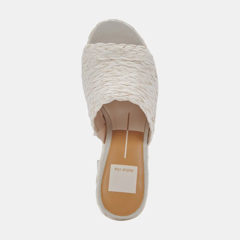 Elora Heels Off White Raffia