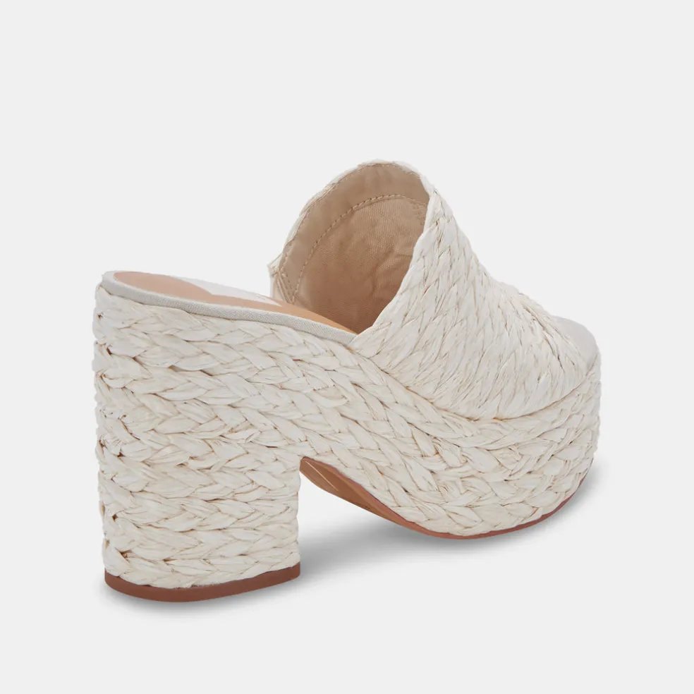 Elora Heels Off White Raffia