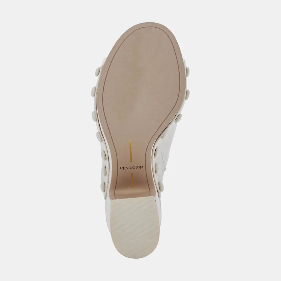 Emol Heels Ivory Leather