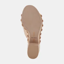Emol Heels Lt Natural Raffia