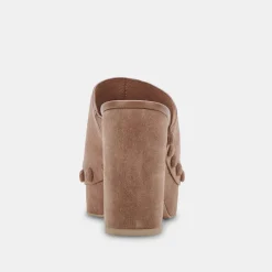 Emol Heels Mushroom Suede