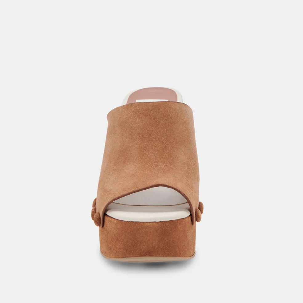 Emol Heels Pecan Suede