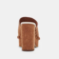 Emol Heels Pecan Suede