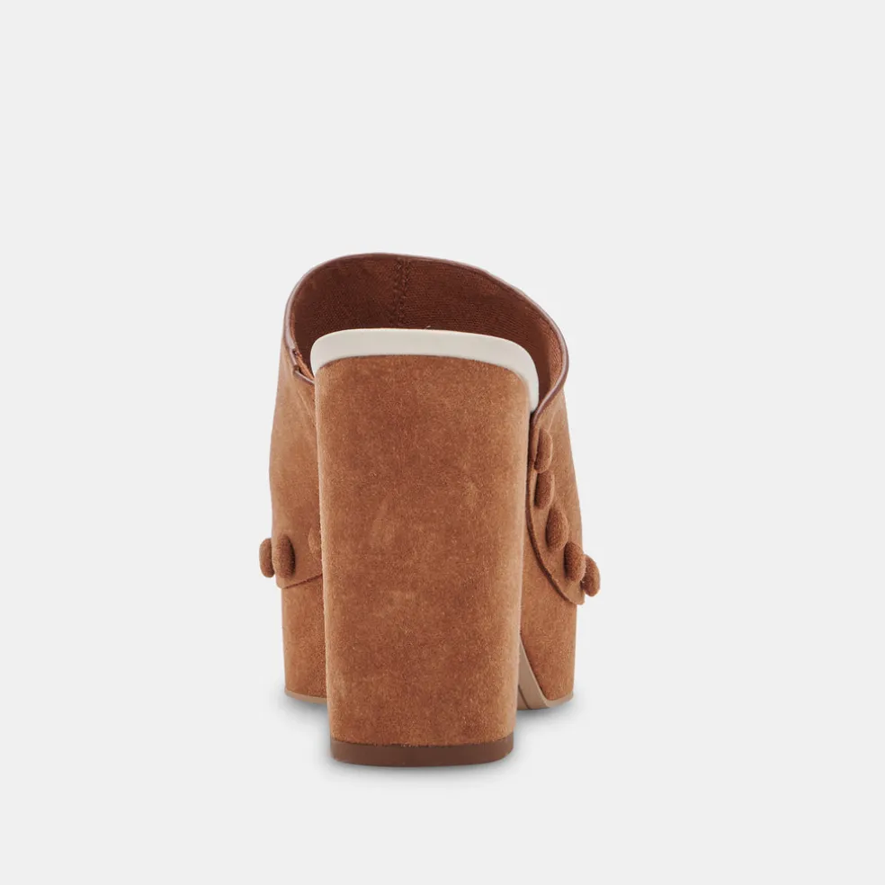 Emol Heels Pecan Suede