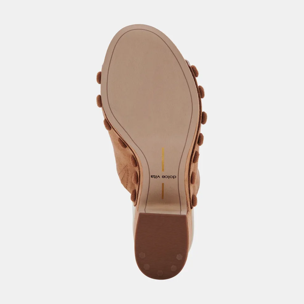 Emol Heels Pecan Suede