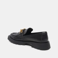 Erna Flats Black Leather