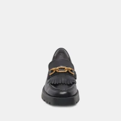 Erna Flats Black Leather