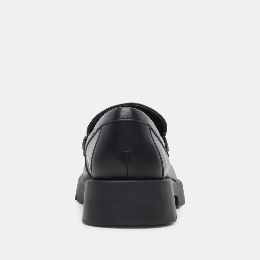 Erna Flats Black Leather