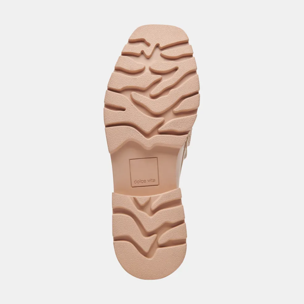 Erna Wide Flats Lt Blush Leather