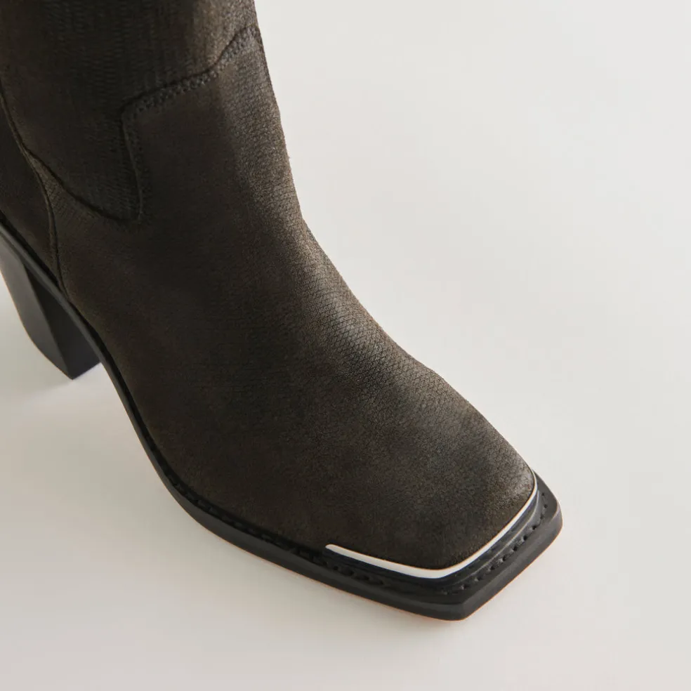 Falon Boots Espresso Distressed Leather