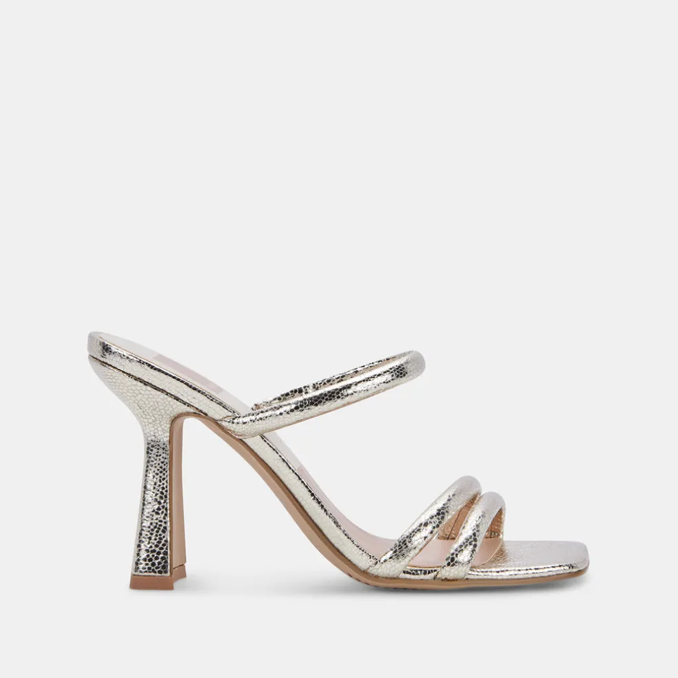 Fort Heels Light Gold Crackled Stella