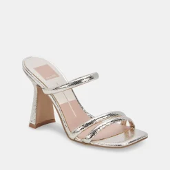Fort Heels Light Gold Crackled Stella