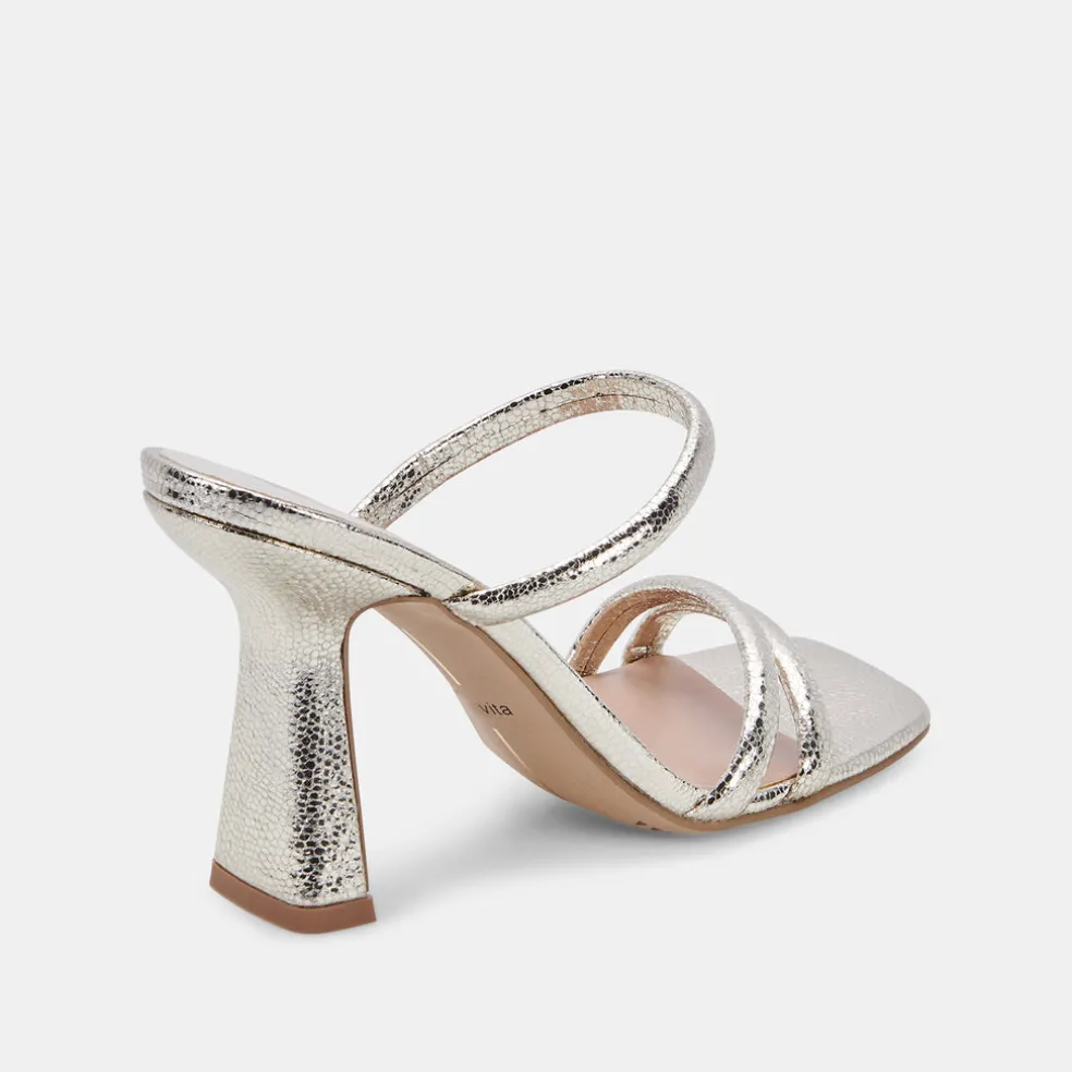 Fort Heels Light Gold Crackled Stella