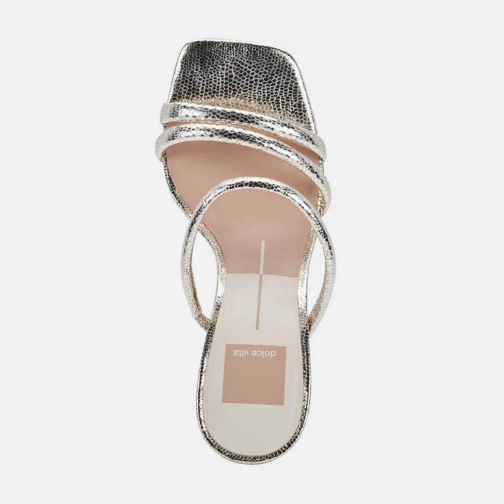 Fort Heels Light Gold Crackled Stella