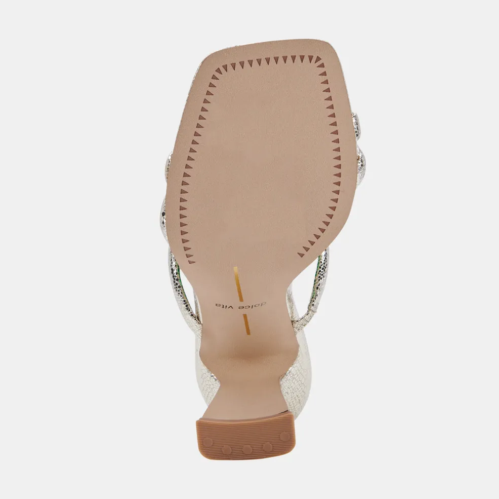 Fort Heels Light Gold Crackled Stella