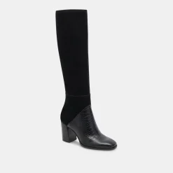 Fynn Boots Black Multi Embossed Leather