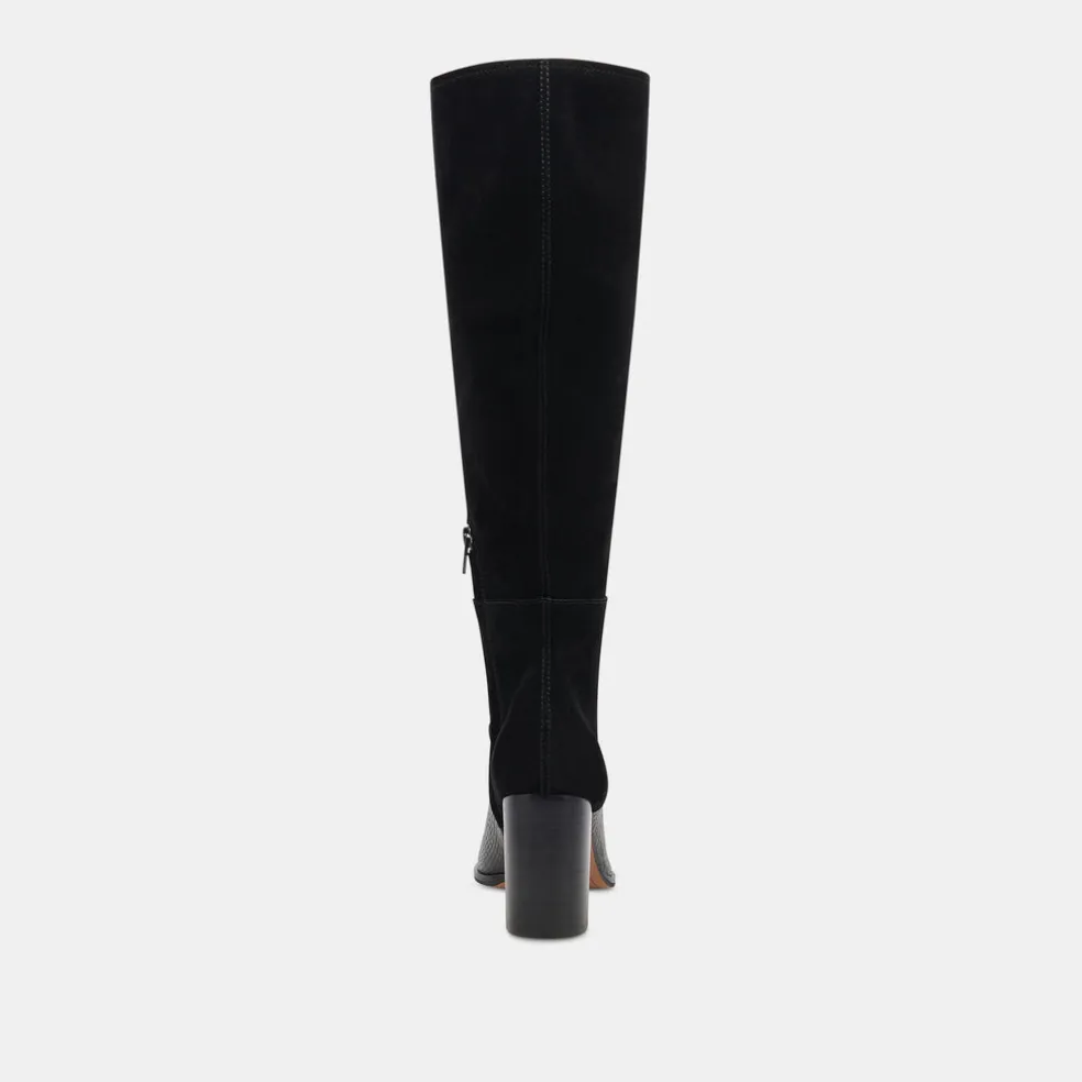 Fynn Boots Black Multi Embossed Leather