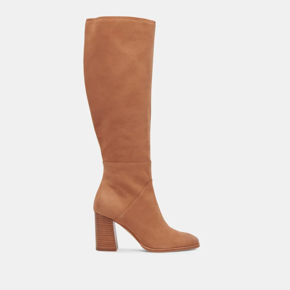 Fynn Wide Calf Boots Brown Nubuck