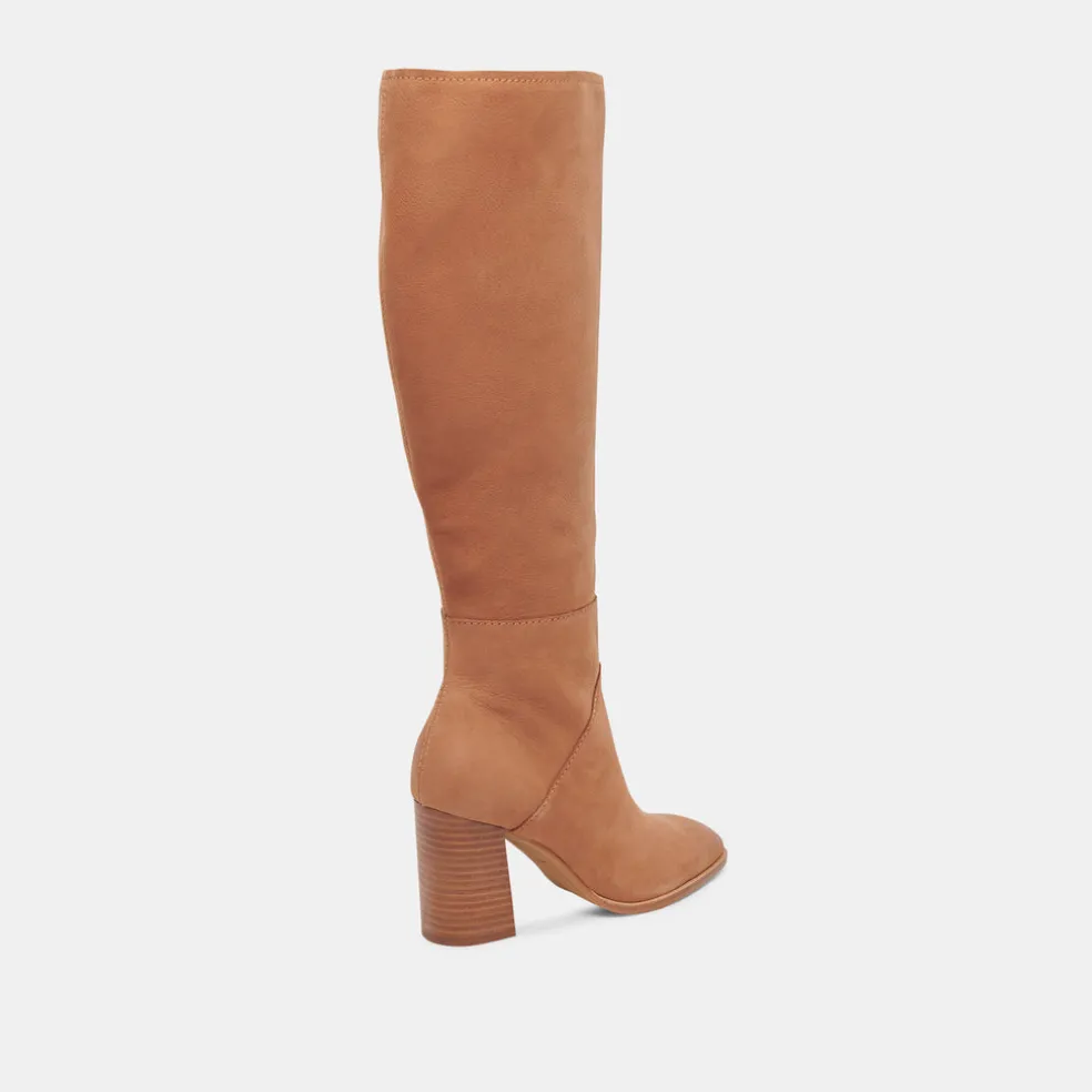 Fynn Wide Calf Boots Brown Nubuck