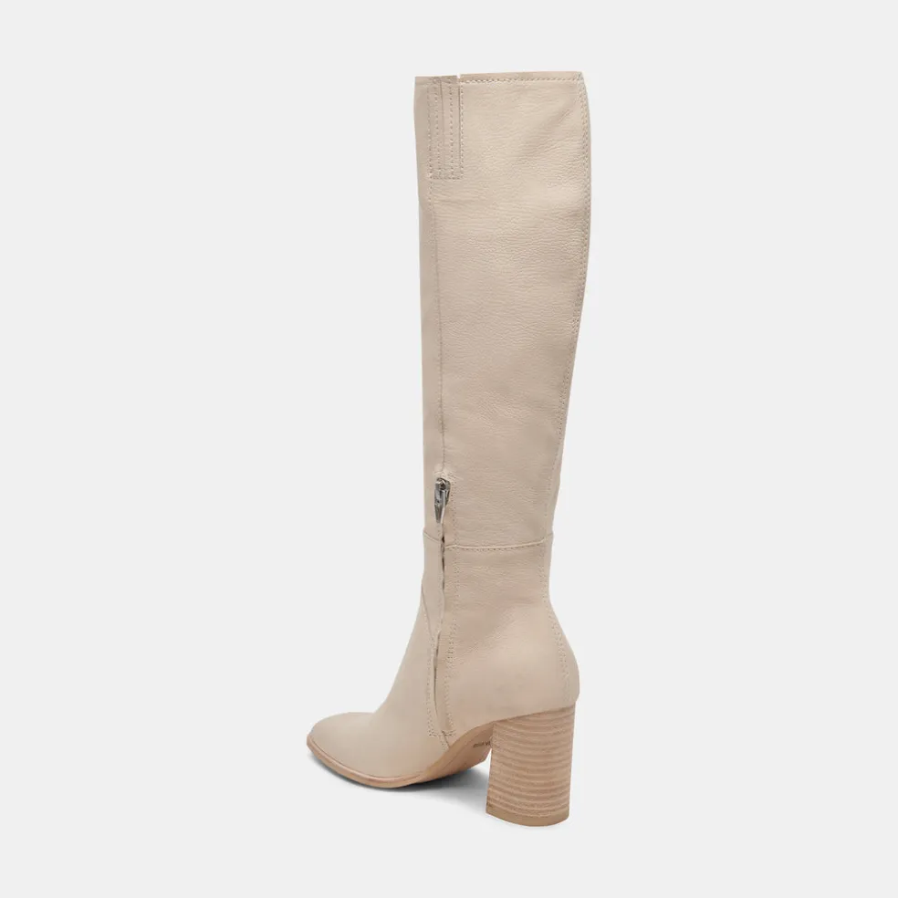 Fynn Wide Calf Boots Sand Nubuck