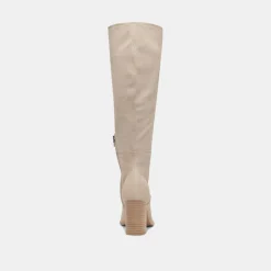 Fynn Wide Calf Boots Sand Nubuck