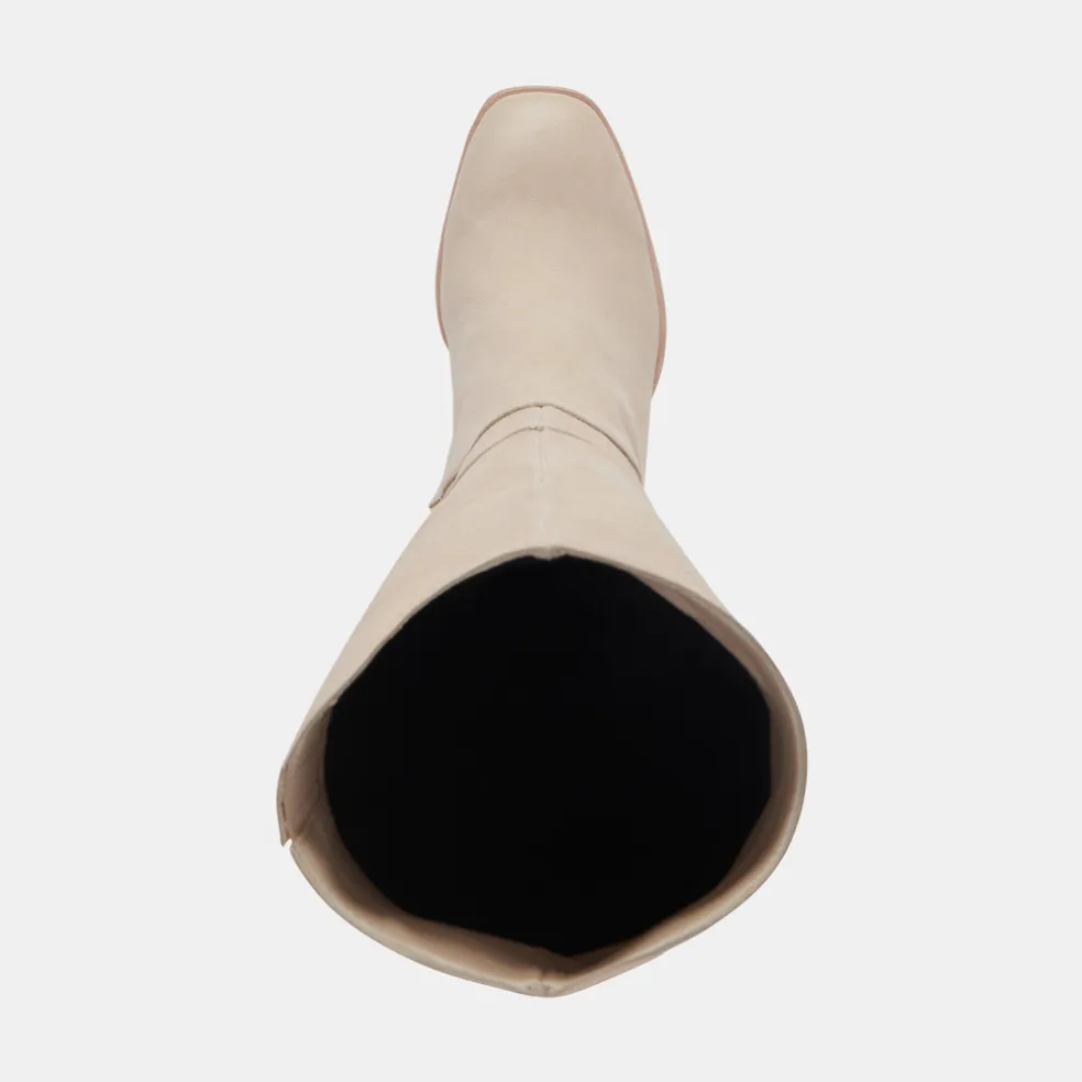Fynn Wide Calf Boots Sand Nubuck