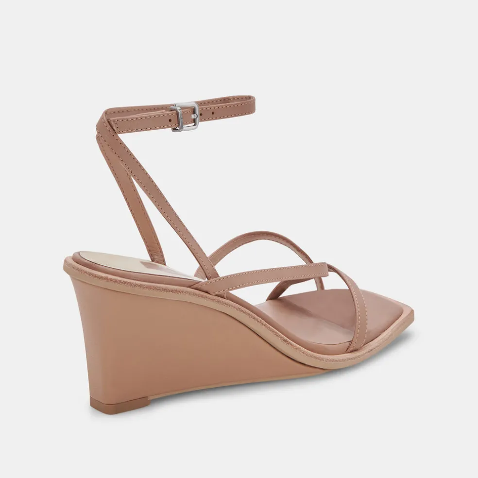 Gemini Wedges Cafe Leather