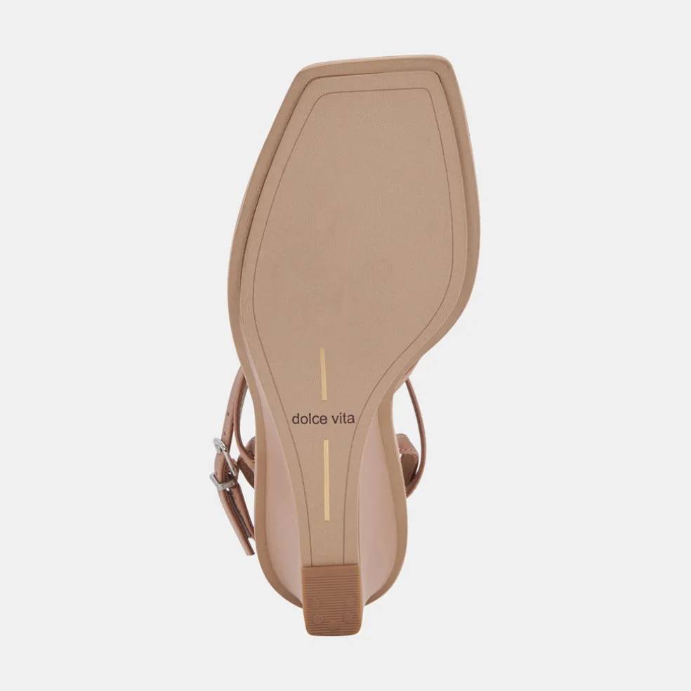 Gemini Wedges Cafe Leather