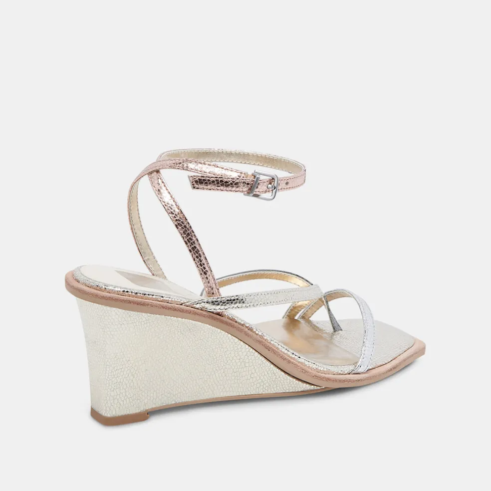 Gemini Wedges Metallic Multi Crackled Stella