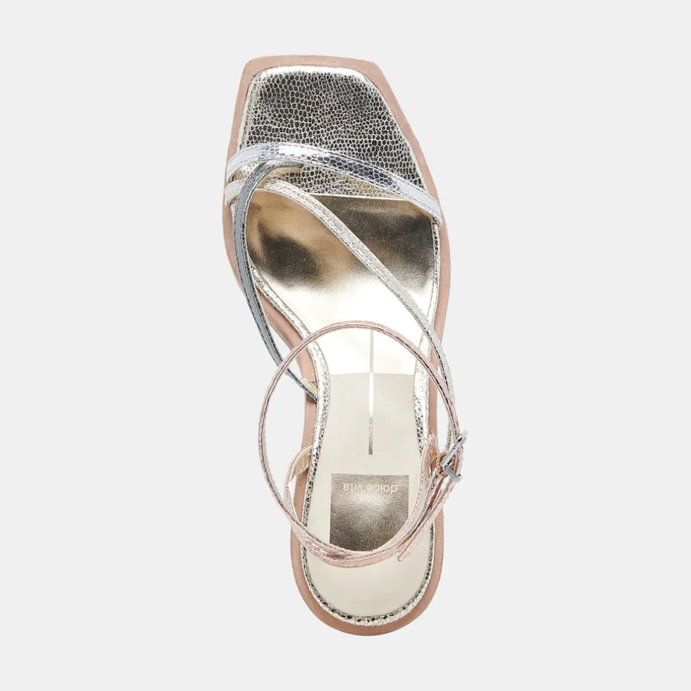 Gemini Wedges Metallic Multi Crackled Stella