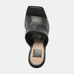 Gilded Wedges Black Leather