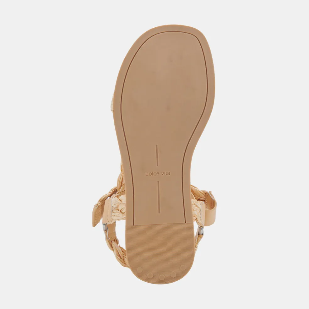 Gimra Sandals Lt Natural Raffia