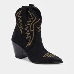 Ginni Booties Black Nubuck