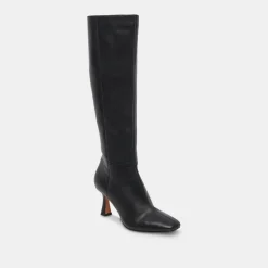 Gyra Wide Calf Boots Black Leather
