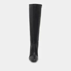 Gyra Wide Calf Boots Black Leather
