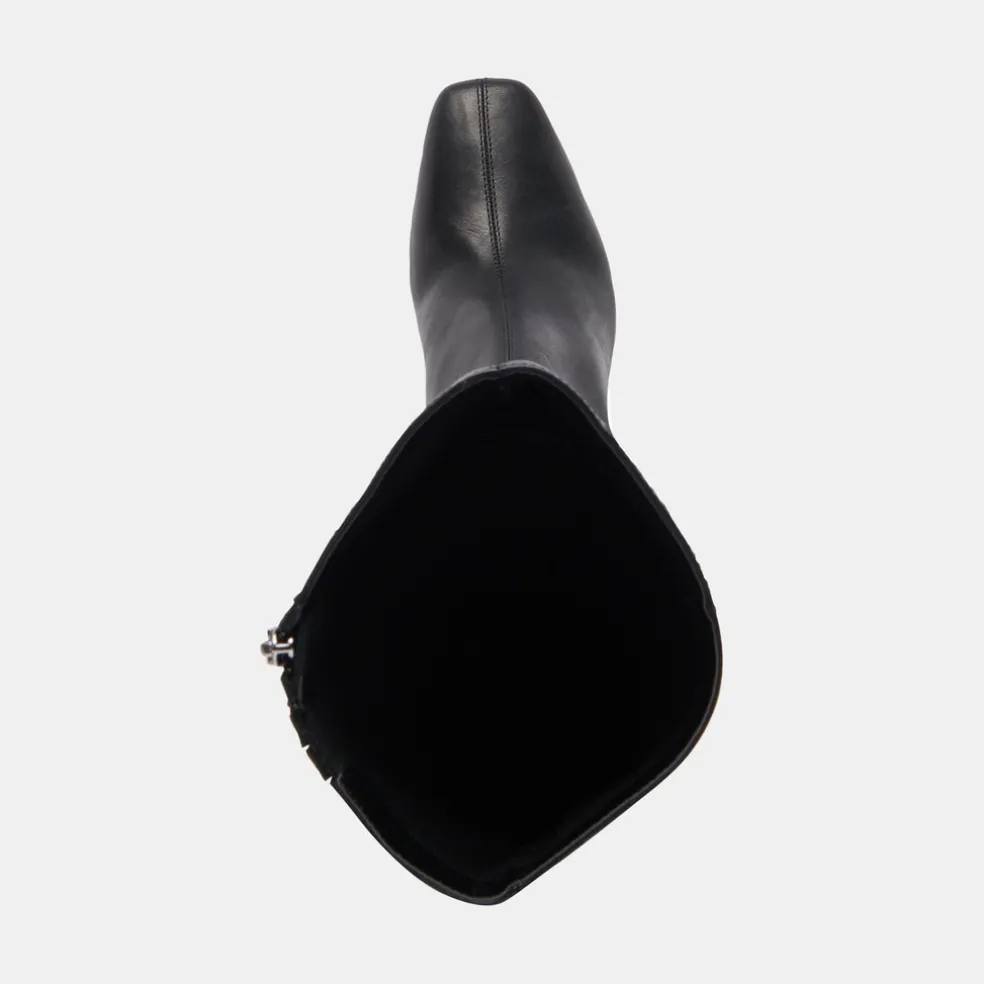 Gyra Wide Calf Boots Black Leather