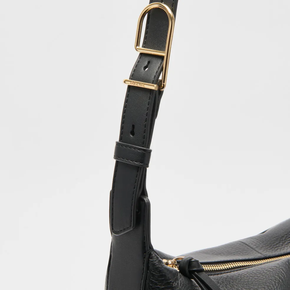 Hana Shoulder Bag Black Leather