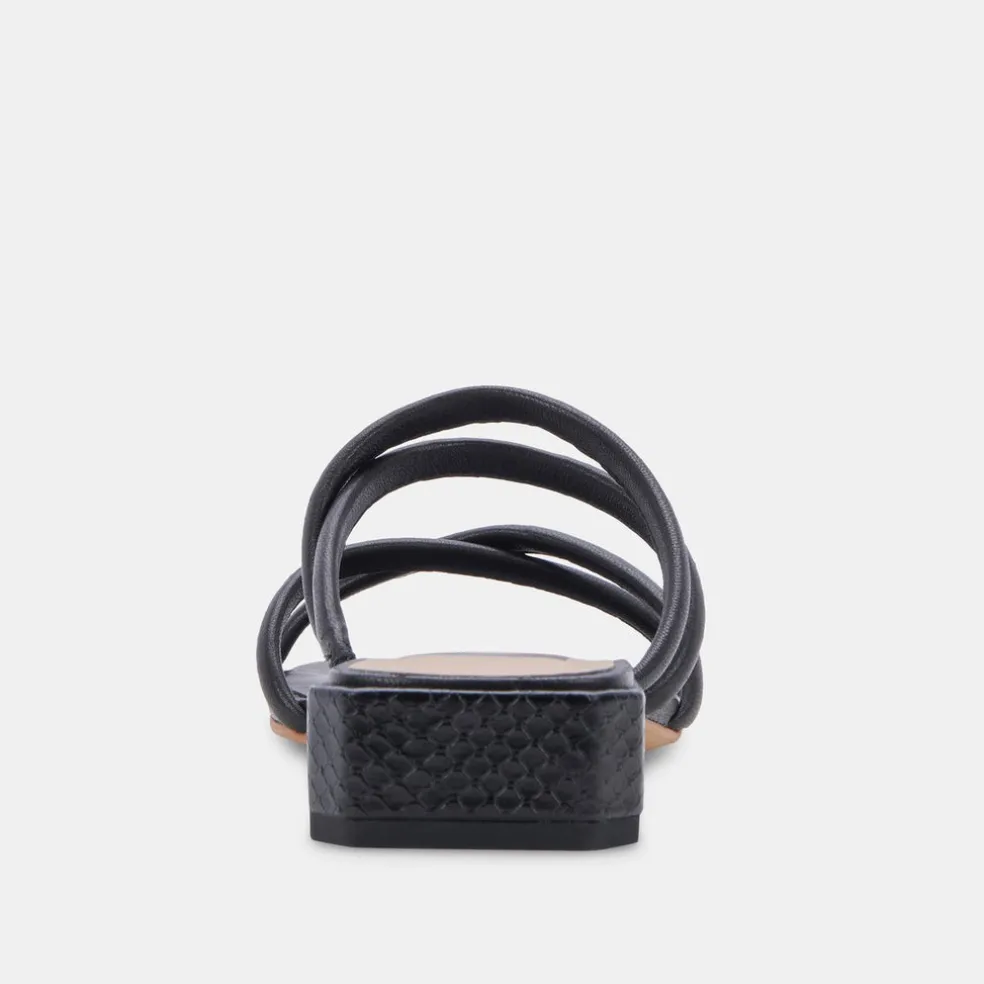 Hapi Sandals Black Leather
