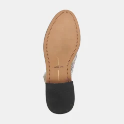 Hardi Loafers Black White Embossed Snake