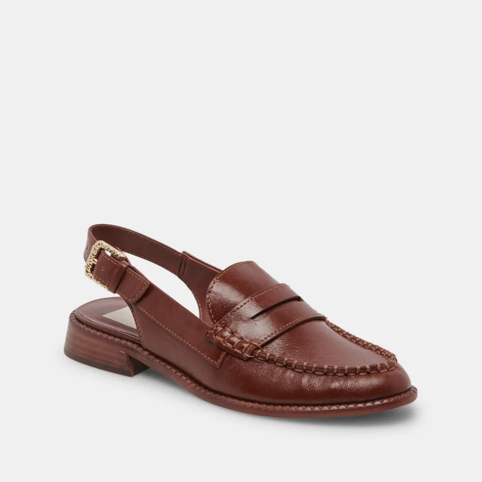 Hardi Loafers Brown Crinkle Patent