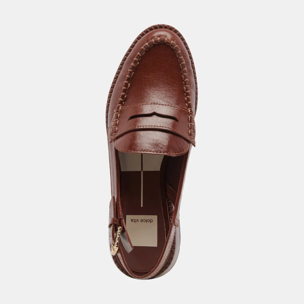 Hardi Loafers Brown Crinkle Patent