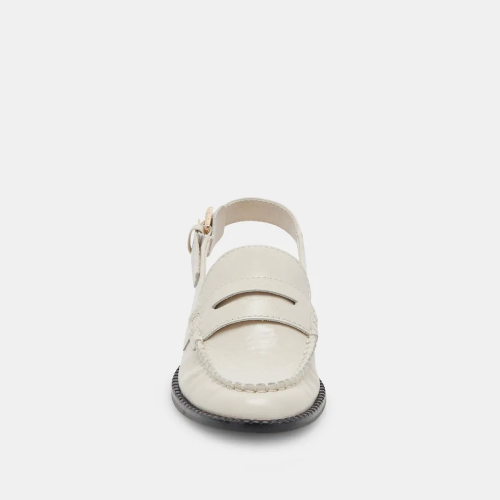 Hardi Loafers Ivory Crinkle Patent