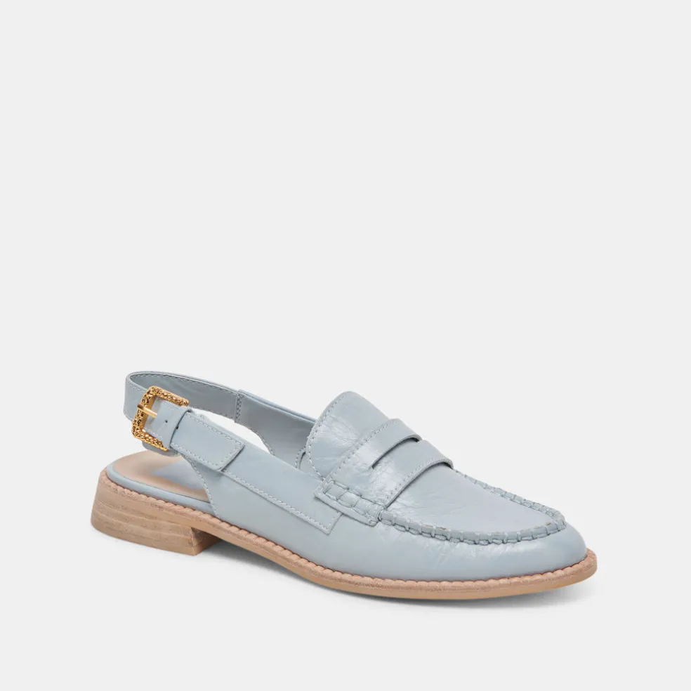 Hardi Loafers Sky Blue Crinkle Patent