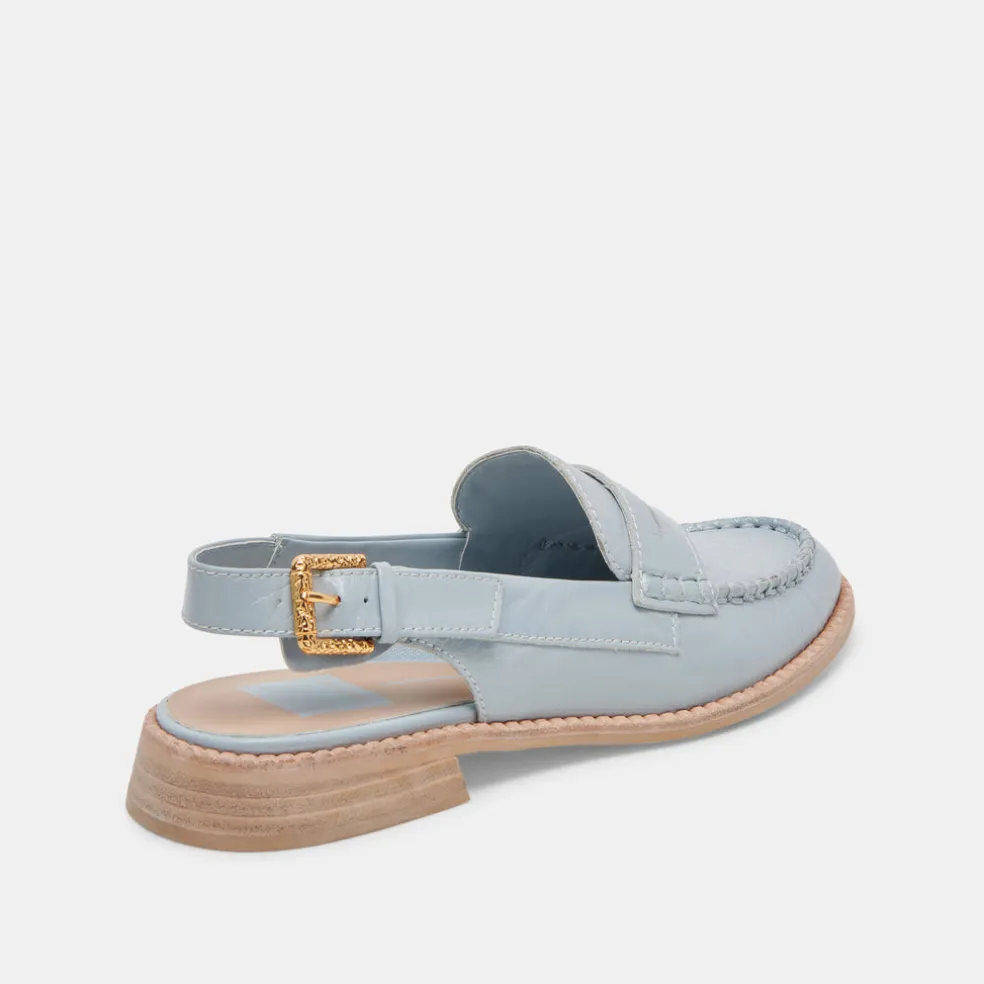 Hardi Loafers Sky Blue Crinkle Patent