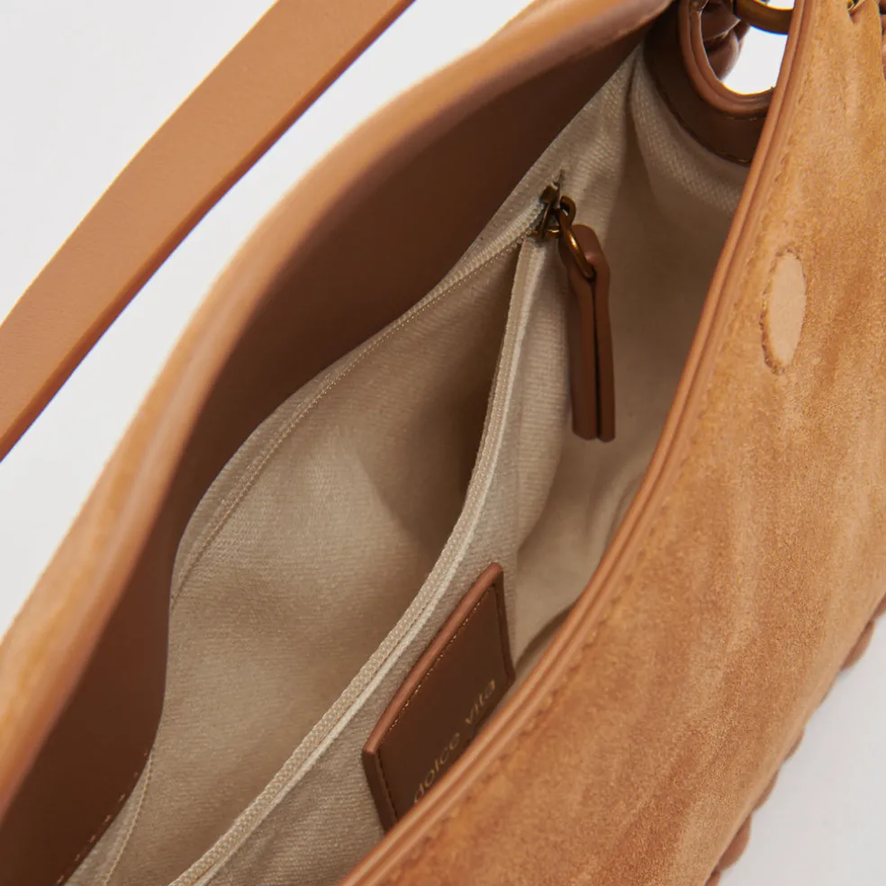 Harper Shoulder Bag Rusty Oak Suede