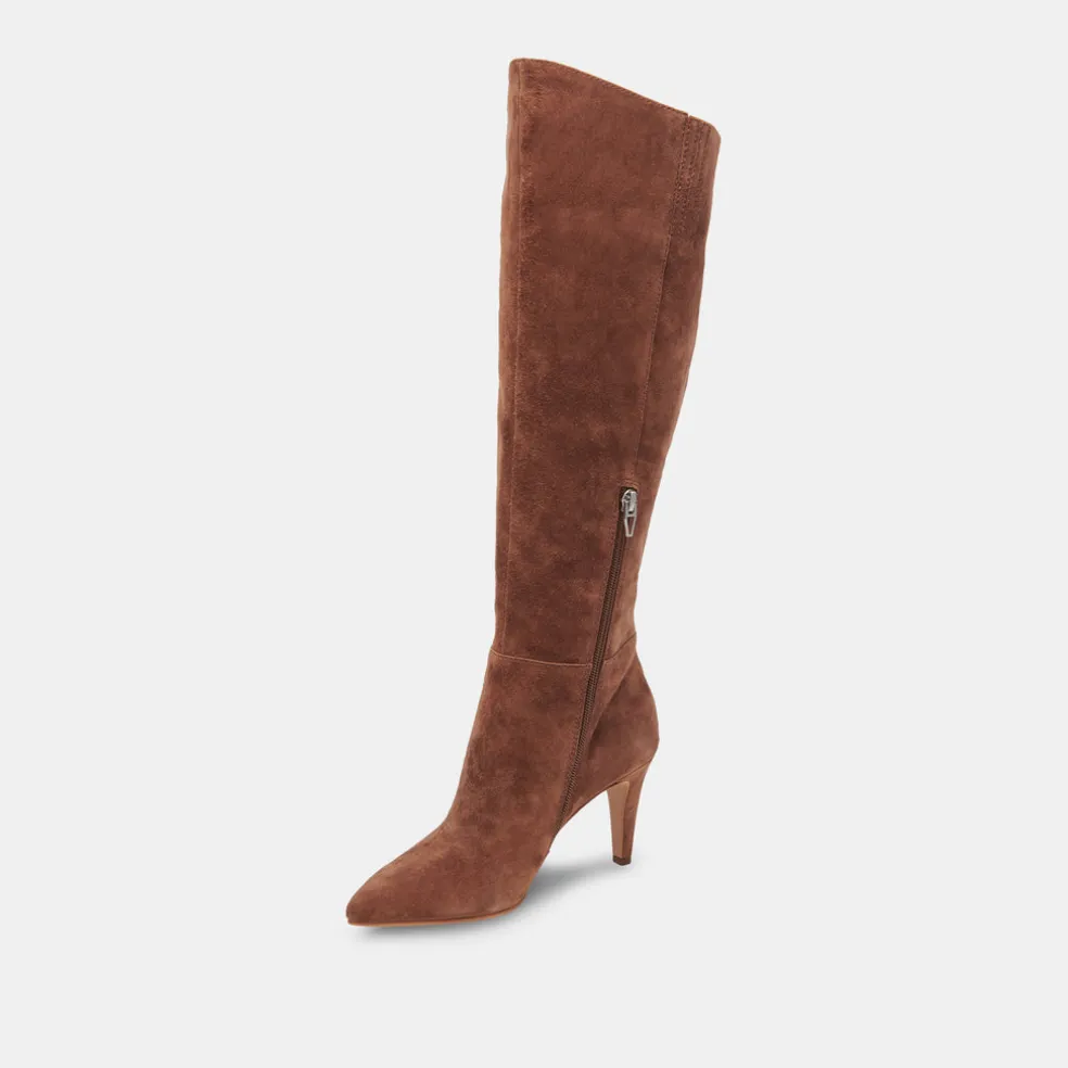 Haze Wide Calf Boots Cocoa Suede